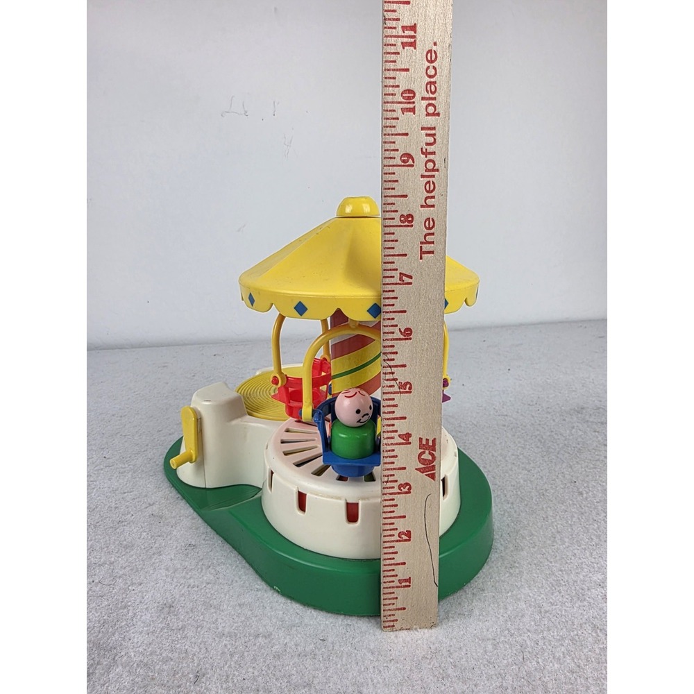 Vintage Fisher Price Little People Change A Tune Carousel 1980s With Discs - Picture 13 of 15